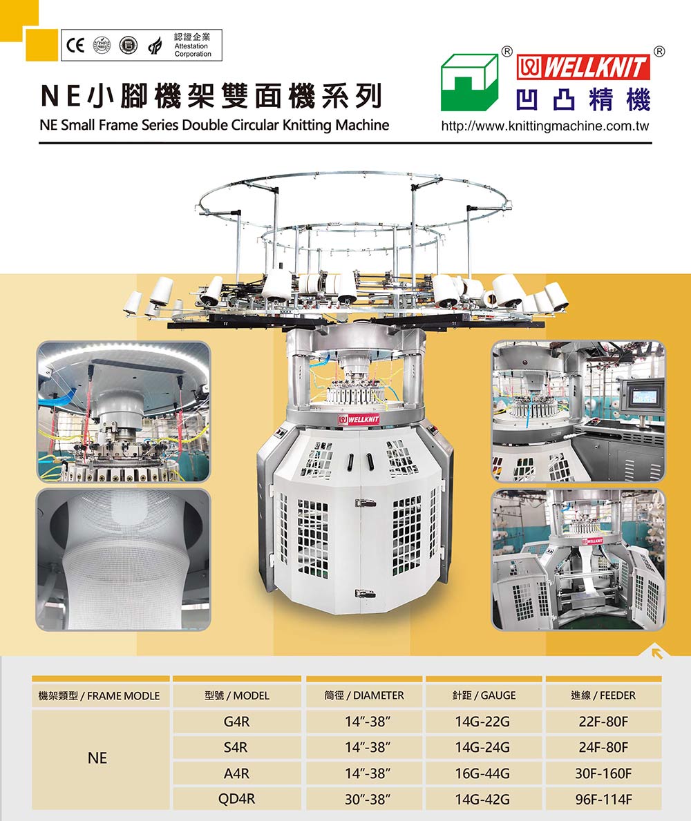 NE Small Frame Series เครื่องถักแบบวงกลมคู่1