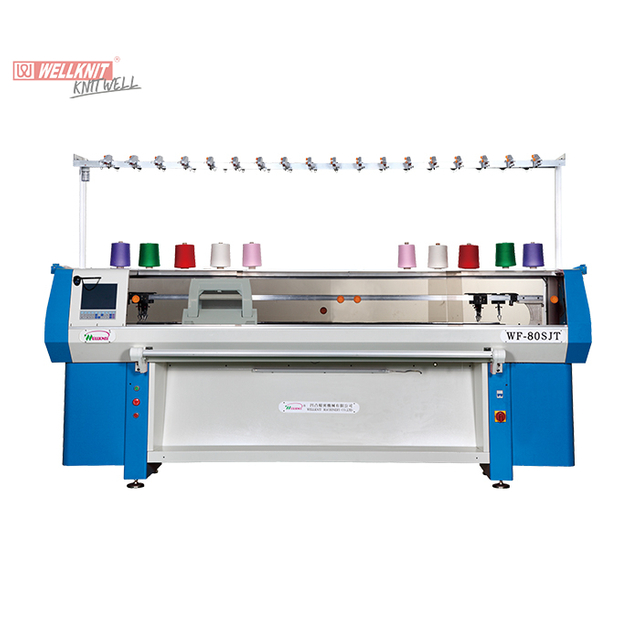 WF-80SJT เครื่องถักคอ Jacquard แบบสามระบบเดียว